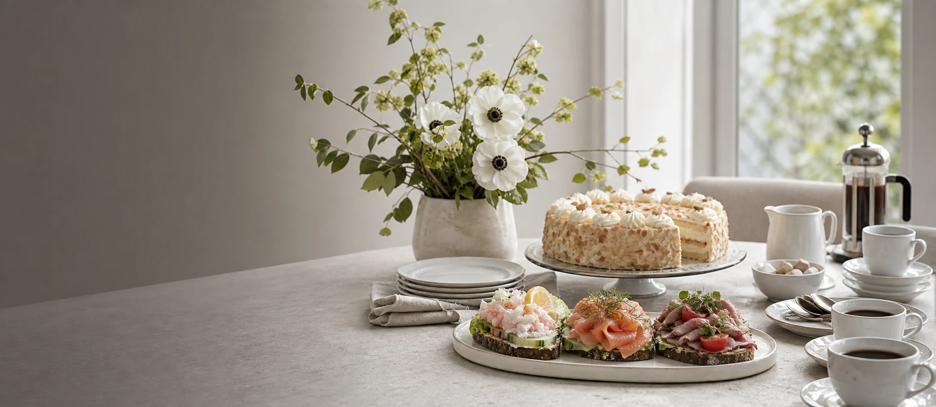 Snitter, kake og kaffe til en verdig minnestund